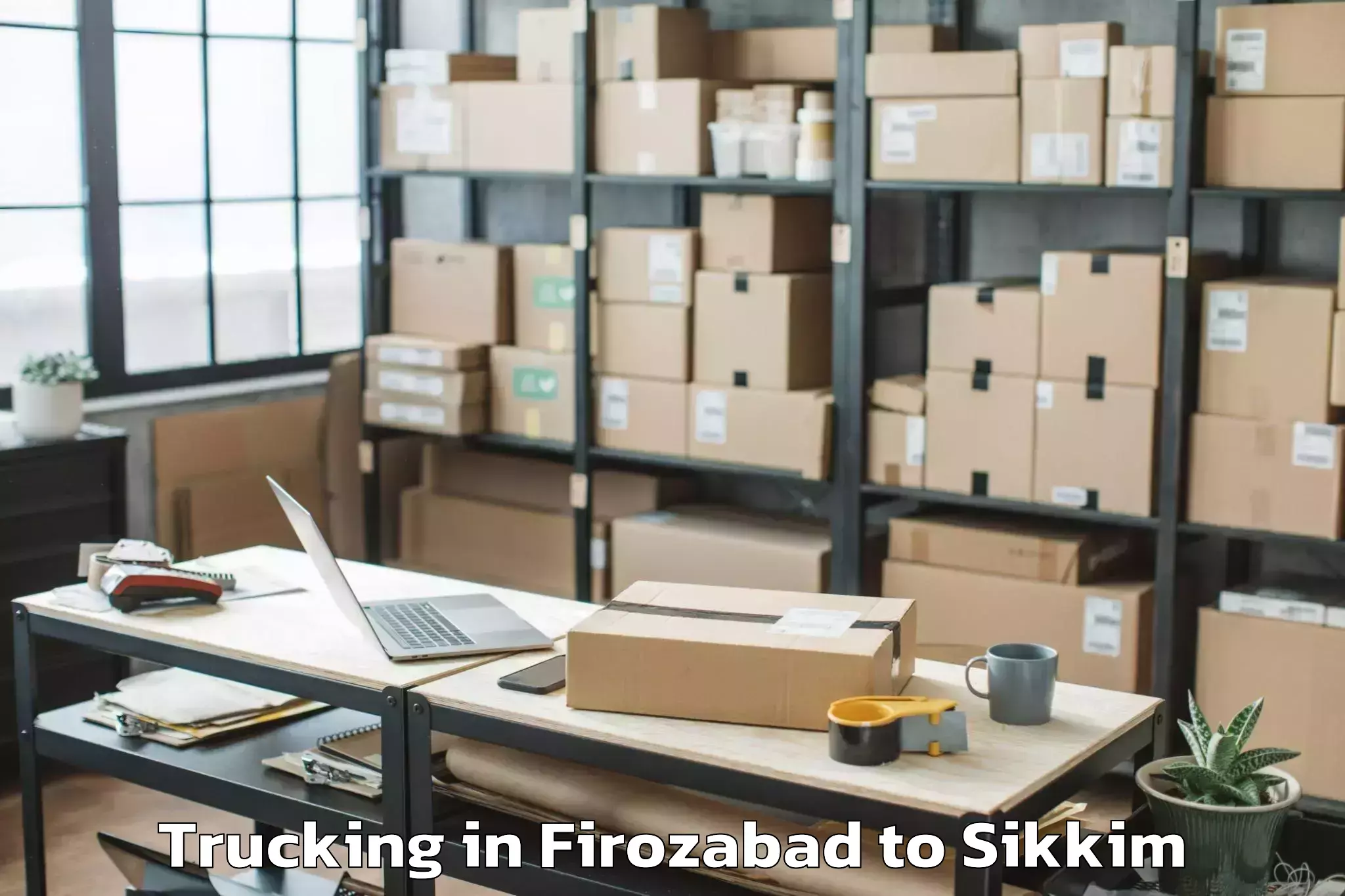 Leading Firozabad to Mangan Trucking Provider